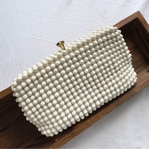 Vintage Candy Dot Beaded Kisslock Clutch